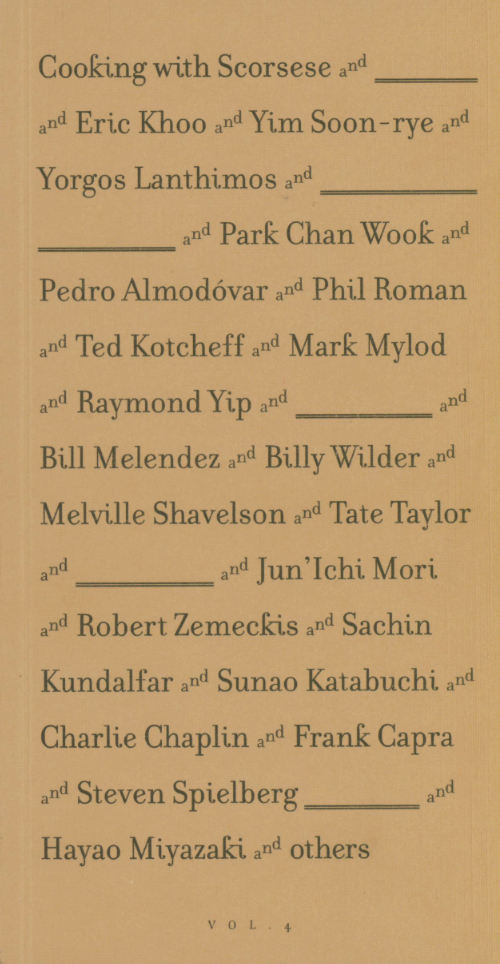 Cooking With Scorsese vol. 4