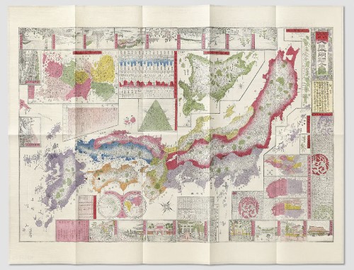 Map of Japan in Meiji (1886)