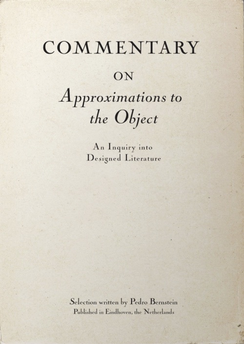 Commentary on Approximations to the Object