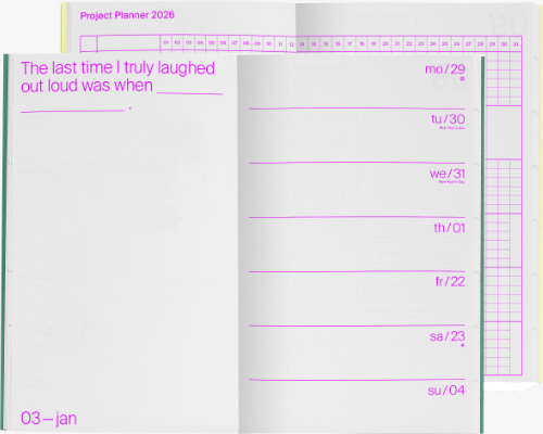 Day One to One Day planner 2026