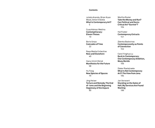 What Is Contemporary Art? e-flux journal