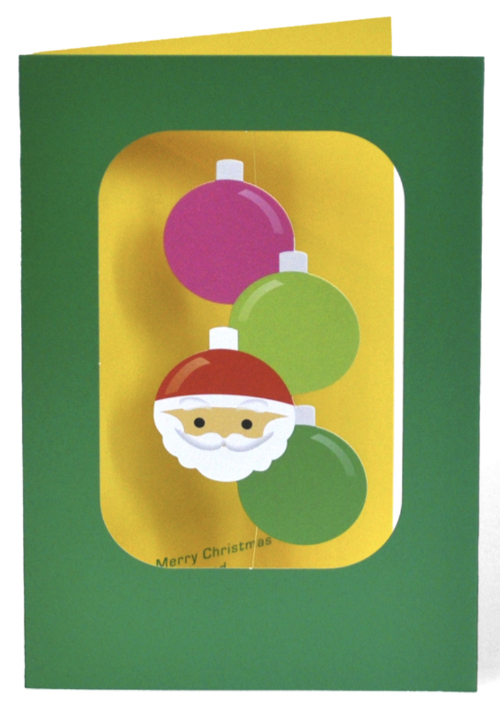 Holiday Card Christmas Balls